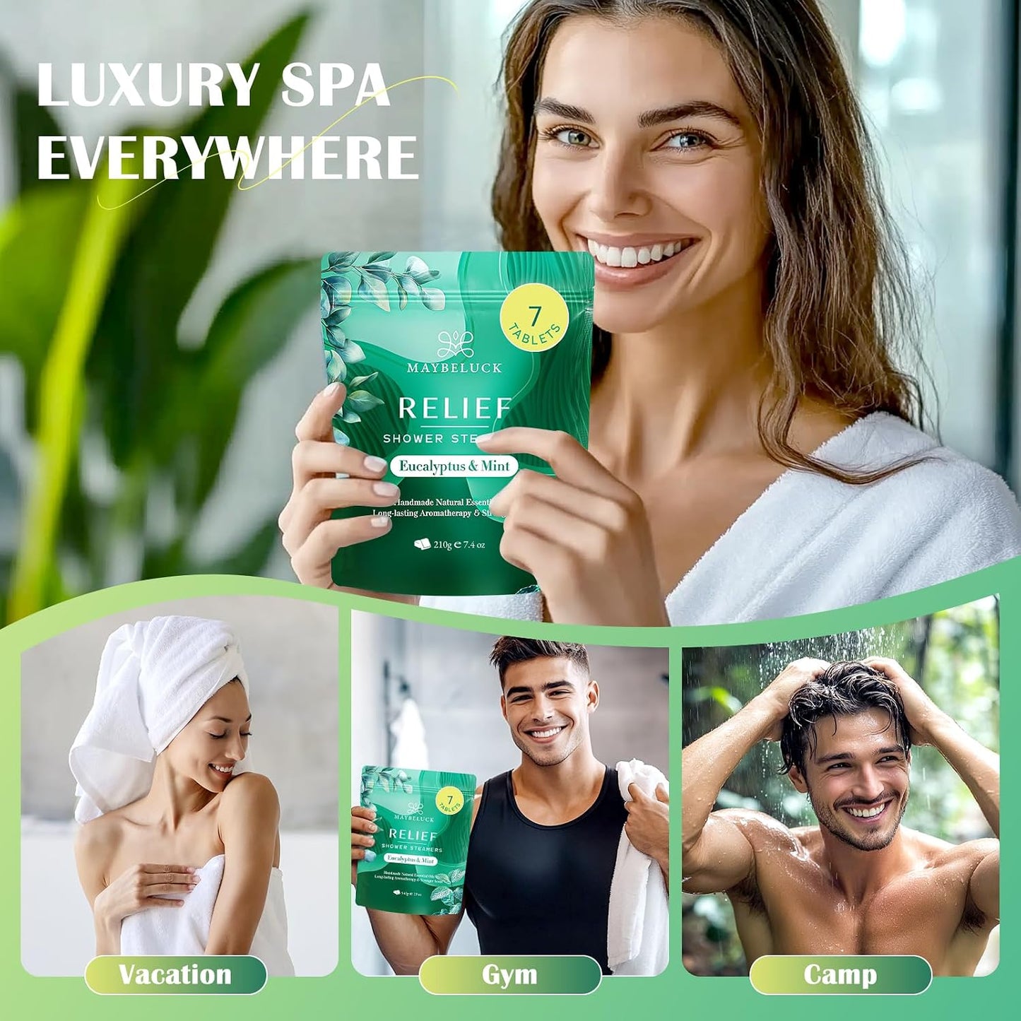 Shower Steamers Aromatherapy 18 Pack – Eucalyptus for Shower, Aromatherapy Graduation & Teacher Appreciation Gifts, Stress Relief & Relaxation Self Care Birthday Gifts– Eucalyptus & Mint