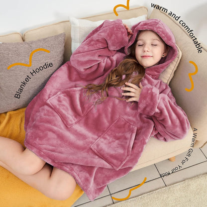 Aemicion Strawberry Blanket Hoodie,Oversized Sherpa Wearable Hooded Blanket,Warm Cozy Sweatshirt Gifts for Women Girls Adult