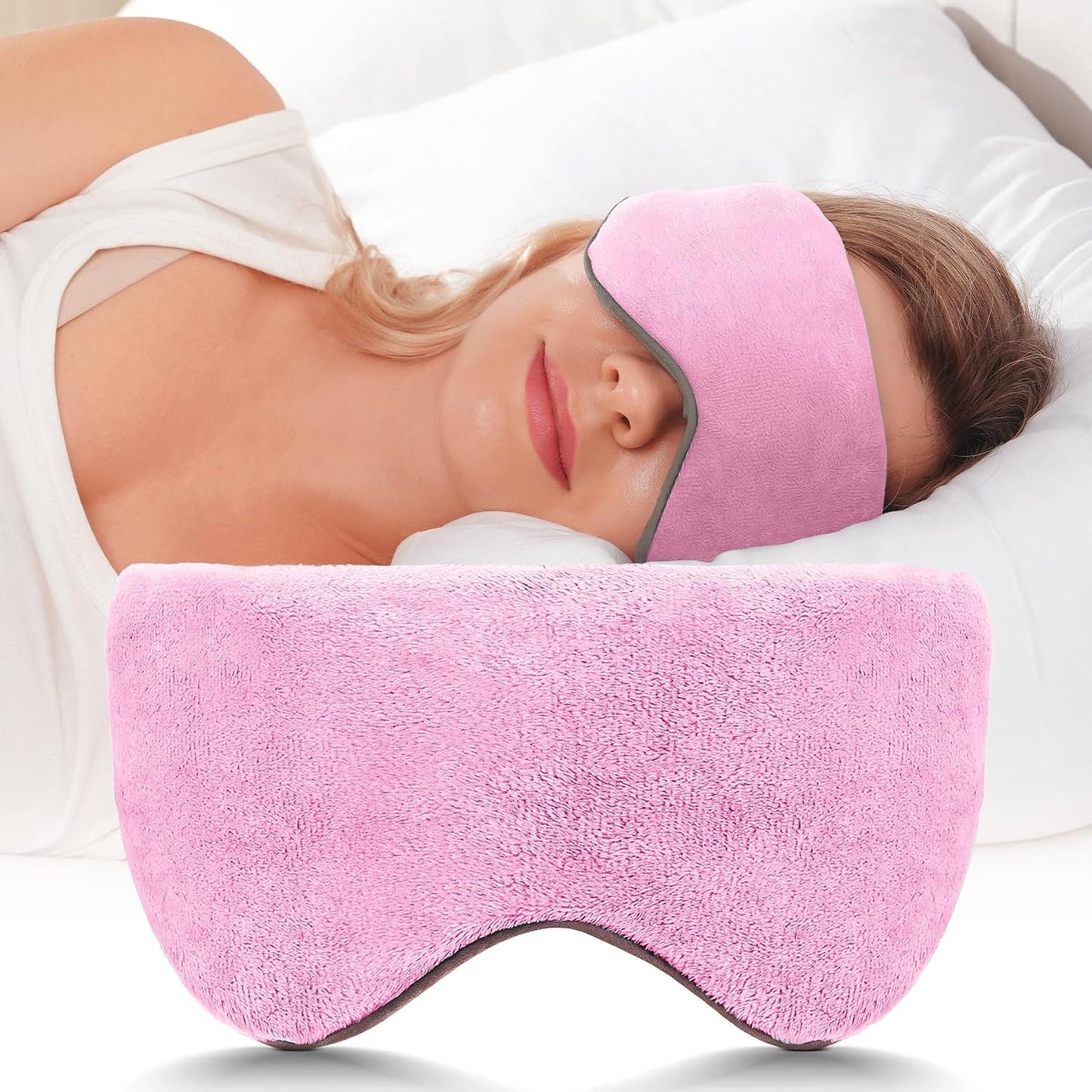 Mr. Sandman Weighted Eye Mask for Sleeping, Blackout Sleep Mask, Reversible Cool & Cozy Compress for Dry Eyes, Headache Migraine Relief, Eye Cover for Travel, Gifts for Women & Men, 0.5 lb, Grey