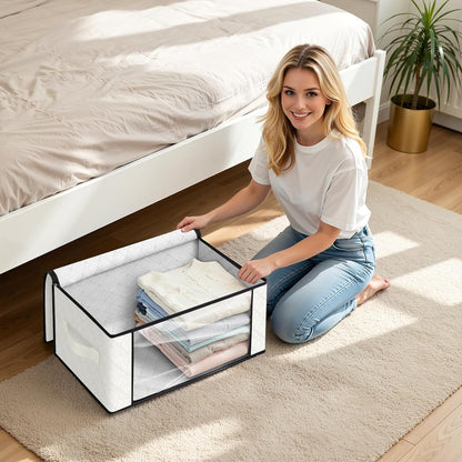 Fab totes Storage Bags for Clothes Blanket Storage Bins with Lids