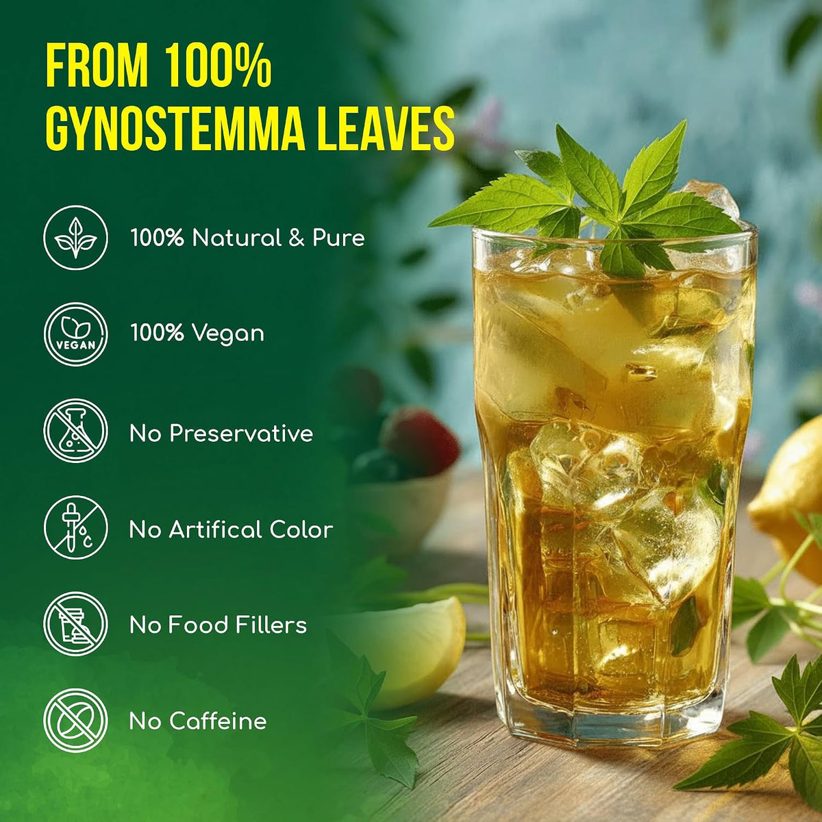 FreshDrinkUS, Premium Gynostemma Tea Bag, 75 Count, Pure, Caffeine Free