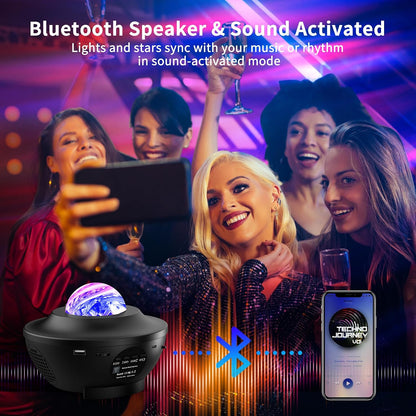 itayak Galaxy Star Projector,Nebula LED Night Light for Room Decor, Ocean Wave Starry Sky Light Projector for Bedroom Home Theater, Remote & Bluetooth Speaker, Christmas for Kids Boy Girl Adults