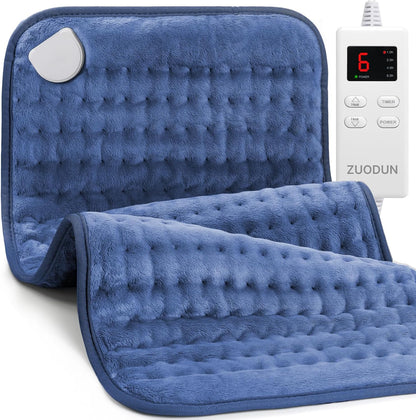 Heating Pad for Back, Neck, and Shoulder Pain Relief, Electric Heat Pad with 6 Heat Levels, Moist Heat Option, Auto Shut-Off, Birthday Christmas Gifts for Women Men Mom Dad Grandma, Gifts for her