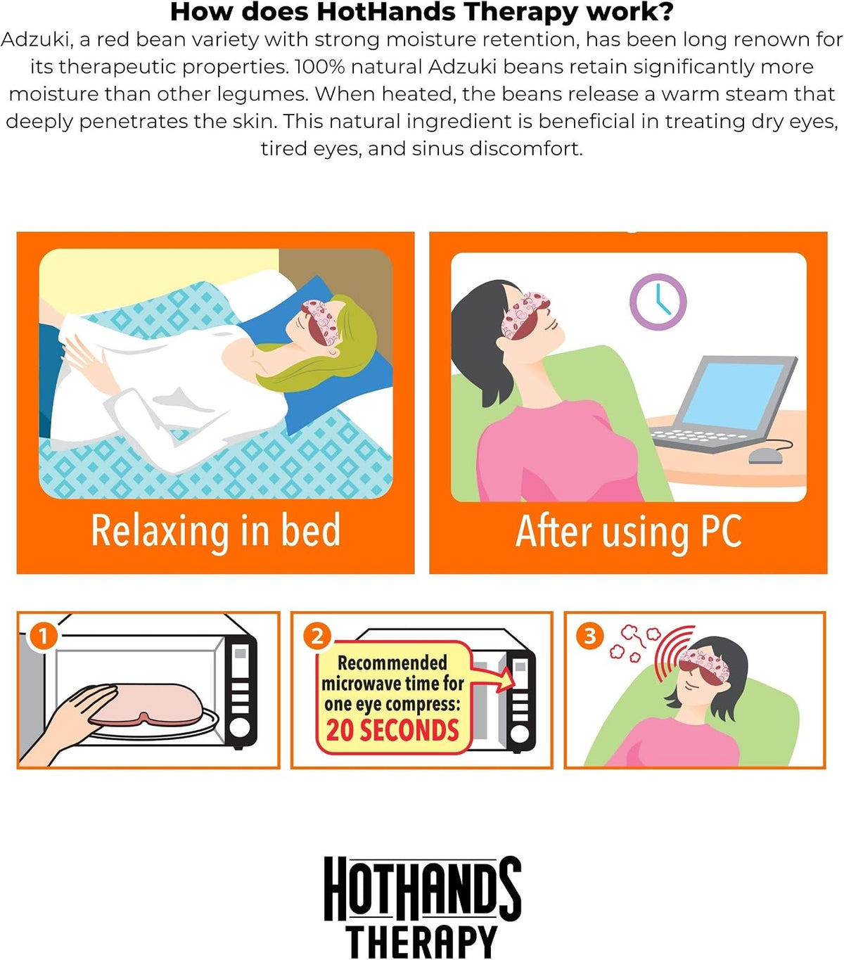 HotHands Therapy Warming Eye Compress, Tired & Dry Eye Relief, 1 Compress