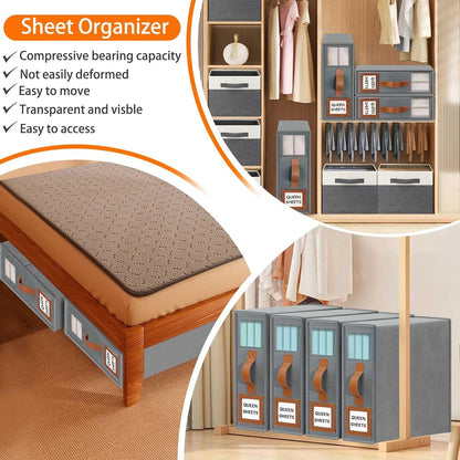 GhvyenntteS Bed Sheet Organizers and Storage, Closet Organizer