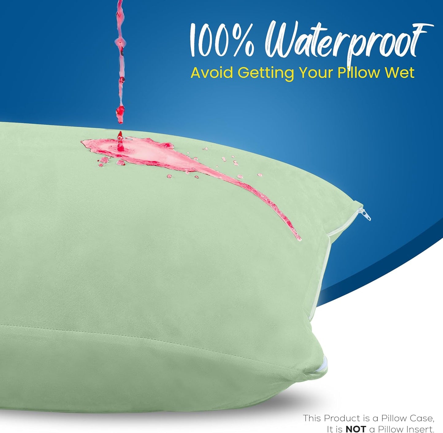 Utopia Bedding Premium 100% Waterproof Pillow Protectors with Zipper Standard Size (Set of 4), Bed Bug and Dust Mite Proof Zippered Pillow Covers, Pillow Encasement Cases, Gray