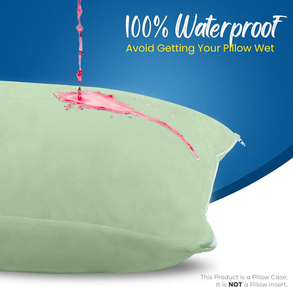 Utopia Bedding Premium 100% Waterproof Pillow Protectors with Zipper Standard Size (Set of 4), Bed Bug and Dust Mite Proof Zippered Pillow Covers, Pillow Encasement Cases, Gray