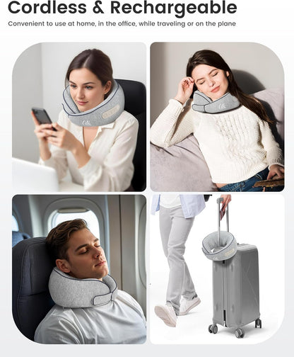 CILI Cordless Neck Massager Pillow with Heat, Shiatsu Neck Massager for Pain Relief Deep Tissue,Heated Massage Pillow for Travel,3 Adjustable Intensity, Gifts for Women Men