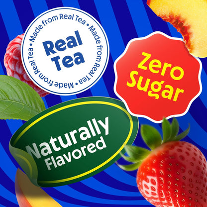 Snapple Zero Sugar Raspberry Tea, 16 fl oz recycled plastic bottle, Pack of 12