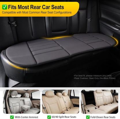 kingphenix Car Seat Cushion with Back Support Pillow: Enhanced Comfort Memory Foam Design for Pain Relief, Ideal for Drivers and Office Use - Ergonomic Lumbar Comfort for Long Sitting - Black