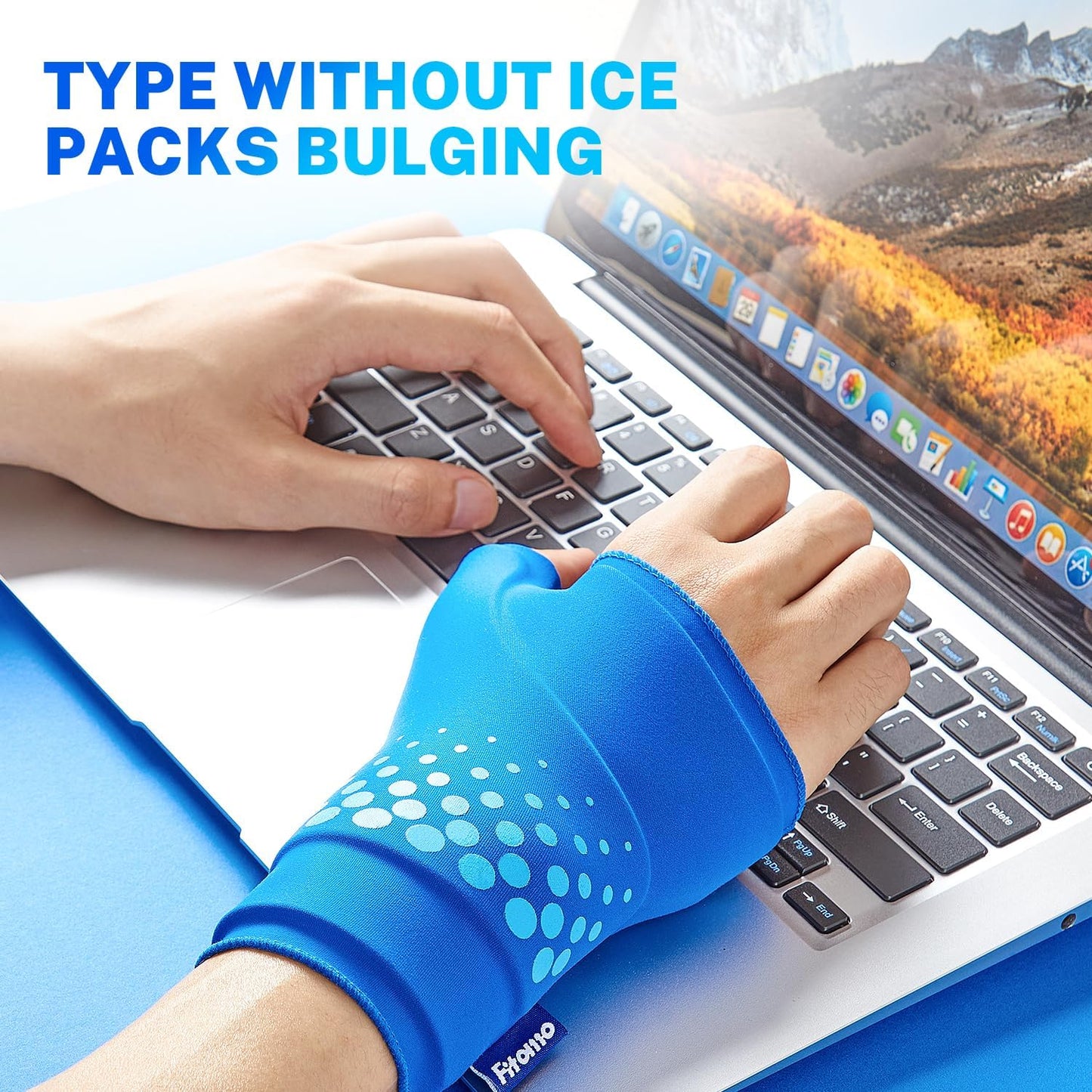 Thumb & Wrist Ice Pack Wrap, Thickened Ice Gel Pad, Ergonomic Fit, Long Lasting Cold & Warm for Carpal Tunnel Relief, Arthritis, Computer Overuse Injuries, Post-Surgery, Post-Workout, Size S/M