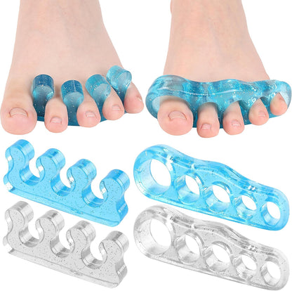 DR. JK- ToePal Gel Toe Separator, 2 Pairs, Toe Spacers, Toe Straightener, Hammer Toe Straightener, Toe Spreader, Toe Stretcher, Toe Corrector for Women and Men, Bunion Corrector