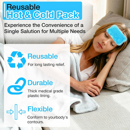 TrelaCo 24 Pcs Gel Bead Ice Pack 4 x 6 Inch Reusable Hot Cold Pack Soft Small Gel Cooling Pad Compress for Sports Swelling, Knee, Shoulder, Foot, Back, Ankle, Neck, Elbow Injuries Wrap Pain Relief