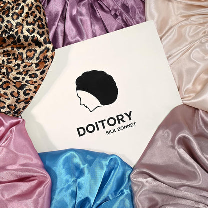 Satin Silk Bonnet for Sleeping, Double Layer Silk Sleep Cap for Men & Women, Soft Satin Lined Bonnet for Curly Hair