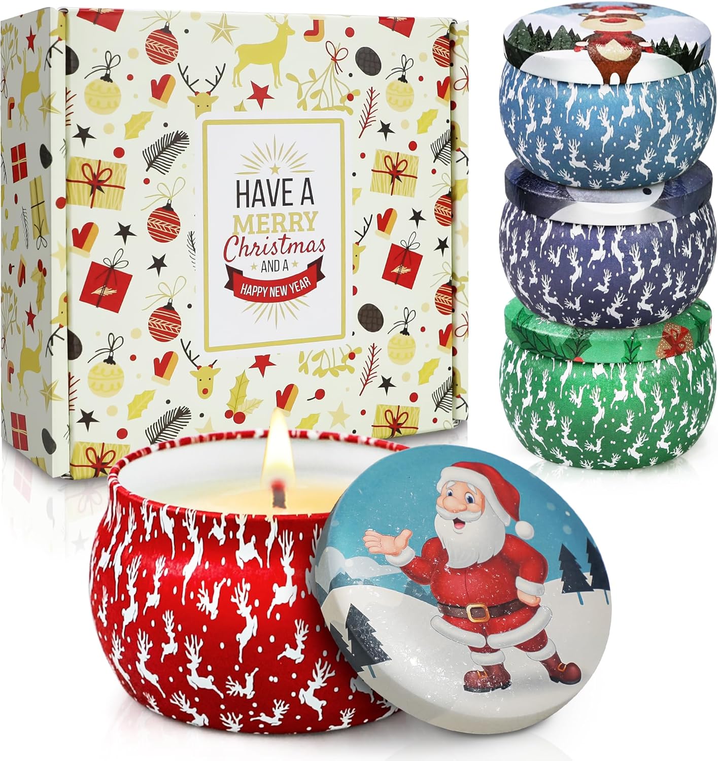 Scented Candles Gift Set, 8 Pack Soy Wax Candles for Women, Fresh Floral Summer Aromatherapy Scents for Home, Birthday, Thank You, Housewarming Gifts