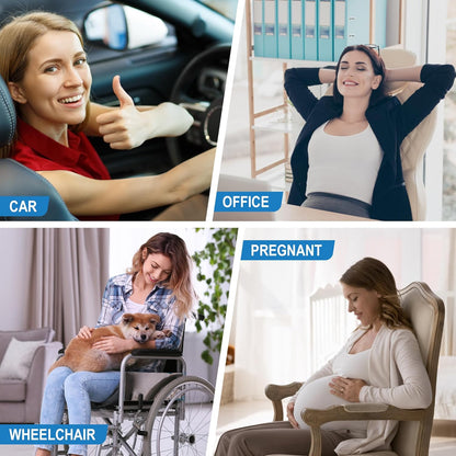Lofty Aim Lumbar Support Pillow for Car, Car Seat Back Support for Driving | Memory Foam Car Lumbar Support for Driving Seat, Car Back Cushion, Adjustable Straps, Lower Back Pillow, Office Chairs, Black