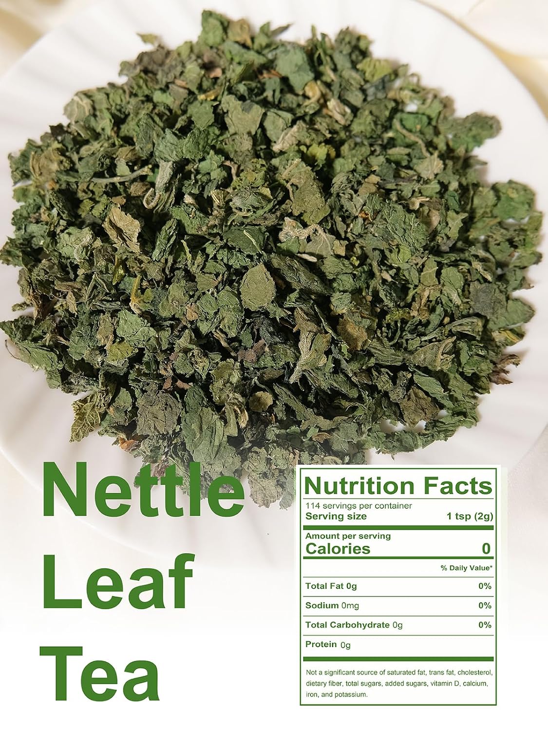 TeeLux Nettle Leaf Tea, Stinging Nettle Tea Loose Leaf, Caffeine Free, 8oz