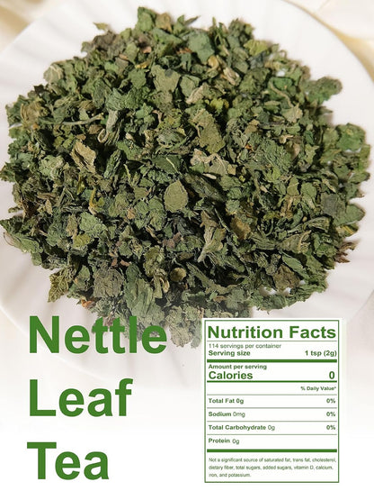 TeeLux Nettle Leaf Tea, Stinging Nettle Tea Loose Leaf, Caffeine Free, 8oz