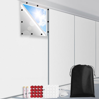 FADOTY 100% Blackout Curtains, 57"x 118" Portable Black Out Window Cover