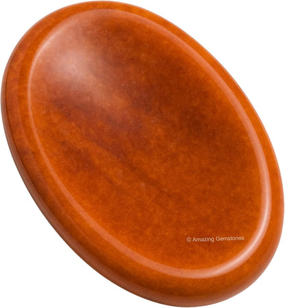 Amazing Gemstone Labradorite Thumb Worry Stone, Anxiety Stone, Healing Crystals - Piedra Crystal Fidget for Gift, Meditation, Calming, Relaxation, Stress Relief - Colors C
