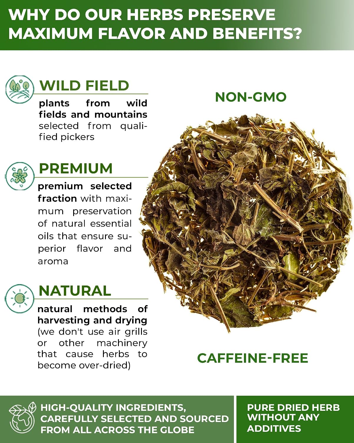 100 Bags Dried Lemon Balm Herb Lemon Balm Tea (Melissa Officinalis) - 100 Count 1.5g Bags Toronjil