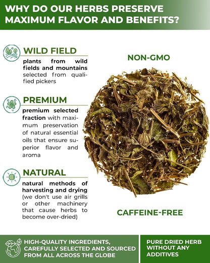 100 Bags Dried Lemon Balm Herb Lemon Balm Tea (Melissa Officinalis) - 100 Count 1.5g Bags Toronjil