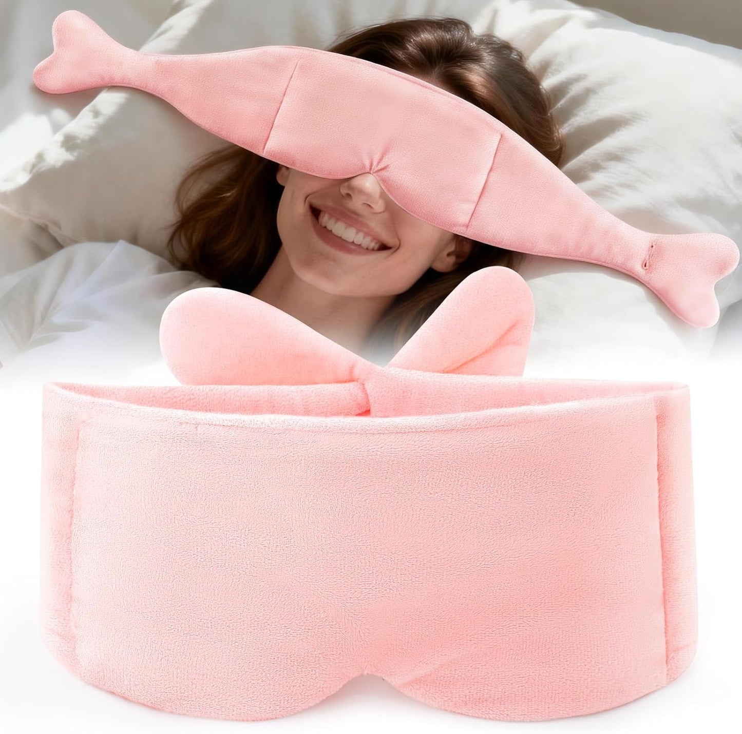 Weighted Eye Mask for Sleeping, Soft Minky Sleep Mask for Side Sleeper with Adjustable Buckle, 100% Blockout Design, Ideal for Meditation, Relaxation and Travel, Includes Storage Pouch (Grey)