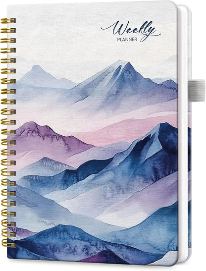 Taja Undated Weekly Planner, Weekly To Do List Notebook with Goal & Habit Tracker Organizer, A5 Weekly Planner Notebook with Spiral Binding, 6.1" x 8.2" - Green