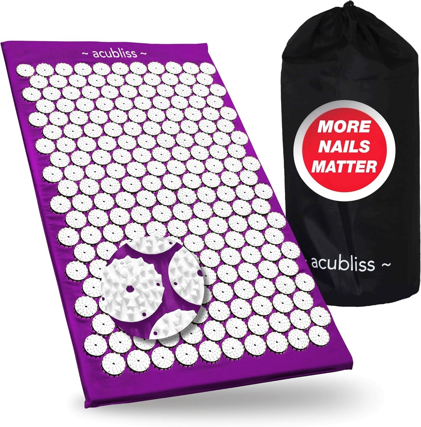 Premium Acupressure Mat, 8,358 Acupuncture Pressure Points for Back Pain Relief, Increased Energy, Relaxation with Drawstring Bag, 26x16x1", Blue