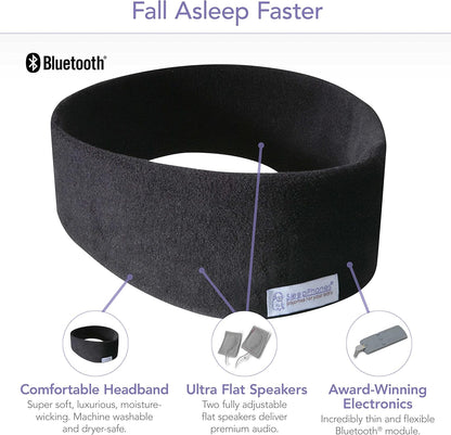 SleepPhones Wireless Sleep Headphones by AcousticSheep V8 | 24-Hour Battery | Original and Most Comfortable Bluetooth Headphones for Sleeping (Medium, Nighttide Navy Breeze)