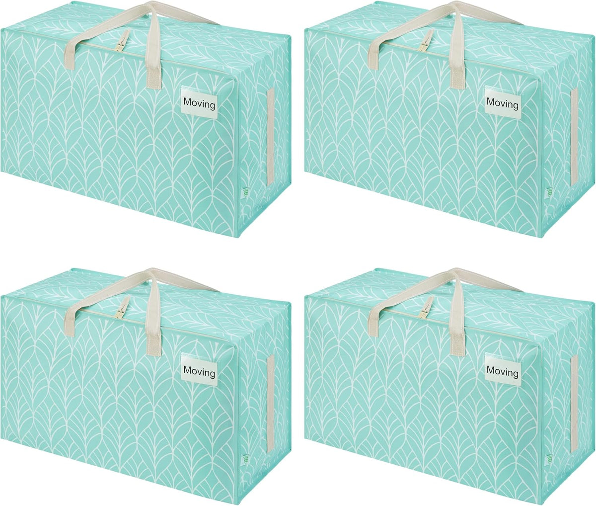 VENO Clear Extra Large Moving Bags & Storage Totes, Heavy Duty Organizer with Reinforced Handles & Strong Zippers for Clothes, College Dorm Essentials, Moving Supplies