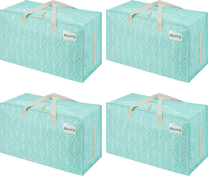 VENO Clear Extra Large Moving Bags & Storage Totes, Heavy Duty Organizer with Reinforced Handles & Strong Zippers for Clothes, College Dorm Essentials, Moving Supplies