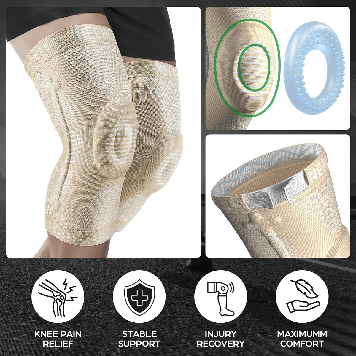 NEENCA Professional Knee Brace, Medical Knee Support for Women & Men Relief