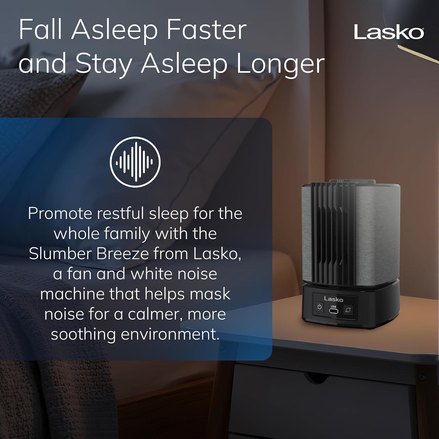 Lasko 8" Slumberbreeze Tabletop Fans