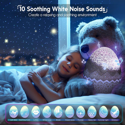 Rossetta Star Projector, Galaxy Projector for Bedroom Nebula Night Light Projector with White Noise, Bluetooth Speaker, Timer and Remote, Kids Room Decor, Birthday, Party, Gifts for Kids Teens Adults