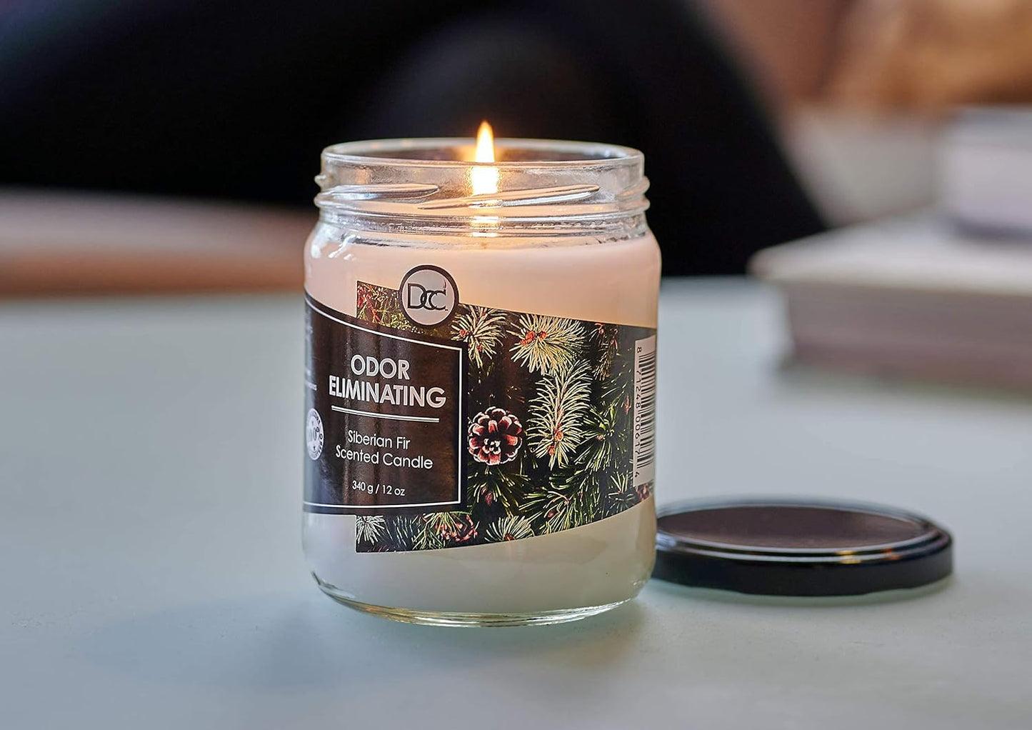 Vanilla Bean Odor Eliminating Highly Fragranced Candle - Eliminates 95% of Pet, Smoke, Food, and Other Smells Quickly - Up to 80 Hour Burn time - 12 Ounce Premium Soy Blend - Colors B