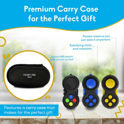 PILPOC theFube Fidget Cube, 6-Sided Stress Relief Infinity Cube for Adults & Kids, Boosts Concentration, Mindfulness Aid, Silent & Audible Modes, Stocking Suffers for Boys, Kids and Adults (Midnight)