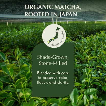 Encha Matcha - Latte Grade Matcha Powder - Unsweetened, First Harvest, Organic Green Tea Powder From Uji, Japan (60g / 2.12 Ounce) Premium for Latte, Smoothie - Caffeine, L-Theanine