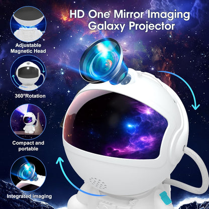 Astronaut Galaxy Projector, Star Projector Galaxy Light, Night Light for Kids, Nebula Ceiling LED Lamp, Room Decor, with Timer and Remote, Gifts for Birthdays