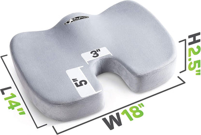 Seat Cushion for Desk Chair - Back Pain, Tailbone Relief, Coccyx, Butt, Hip Support - Ergonomic Office Chair Sciatica Car Pillow
