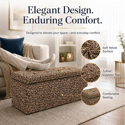 ALASDO Storage Ottoman Footrest Stool Small Ottoman with Storage Foldable Ottomans Foot Rest Footstool Bench for Living Room 17x13x13inches Grey