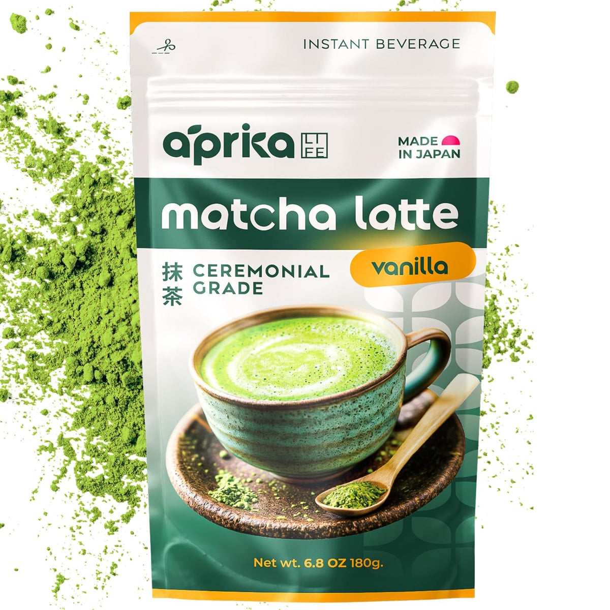 AprikaLife Sweet Matcha Latte Mix - 1st Harvest Ceremonial Grade - 6.4 oz