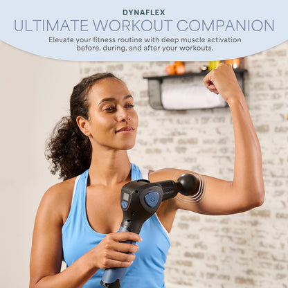 LifePro Mini Massage Gun — DynaMini Portable & Travel Deep Tissue Massage Gun with USB-C & Carrying Case — Quiet Handheld, 4 Attachments & Rechargeable