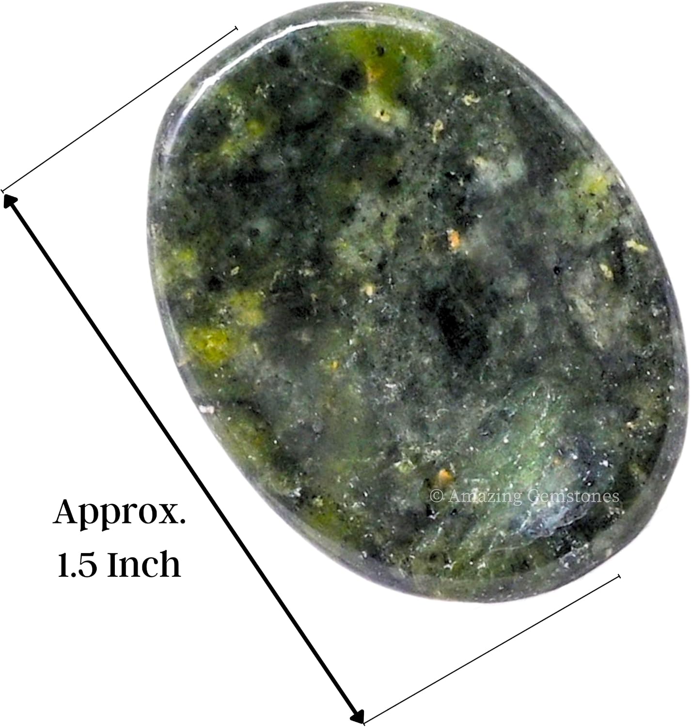 Amazing Gemstone Labradorite Thumb Worry Stone, Anxiety Stone, Healing Crystals - Piedra Crystal Fidget for Gift, Meditation, Calming, Relaxation, Stress Relief - Colors C