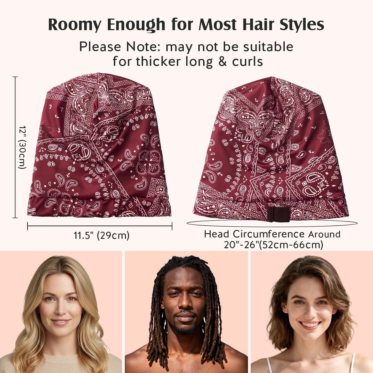 YFONG Mulberry Silk Hair Bonnet for Sleeping Women Men, Real Silk Lining, Not Satin, Stay On All Night Sleep Bonnet with Adjustable Strap for Curly Short Long Fine Hair, Black