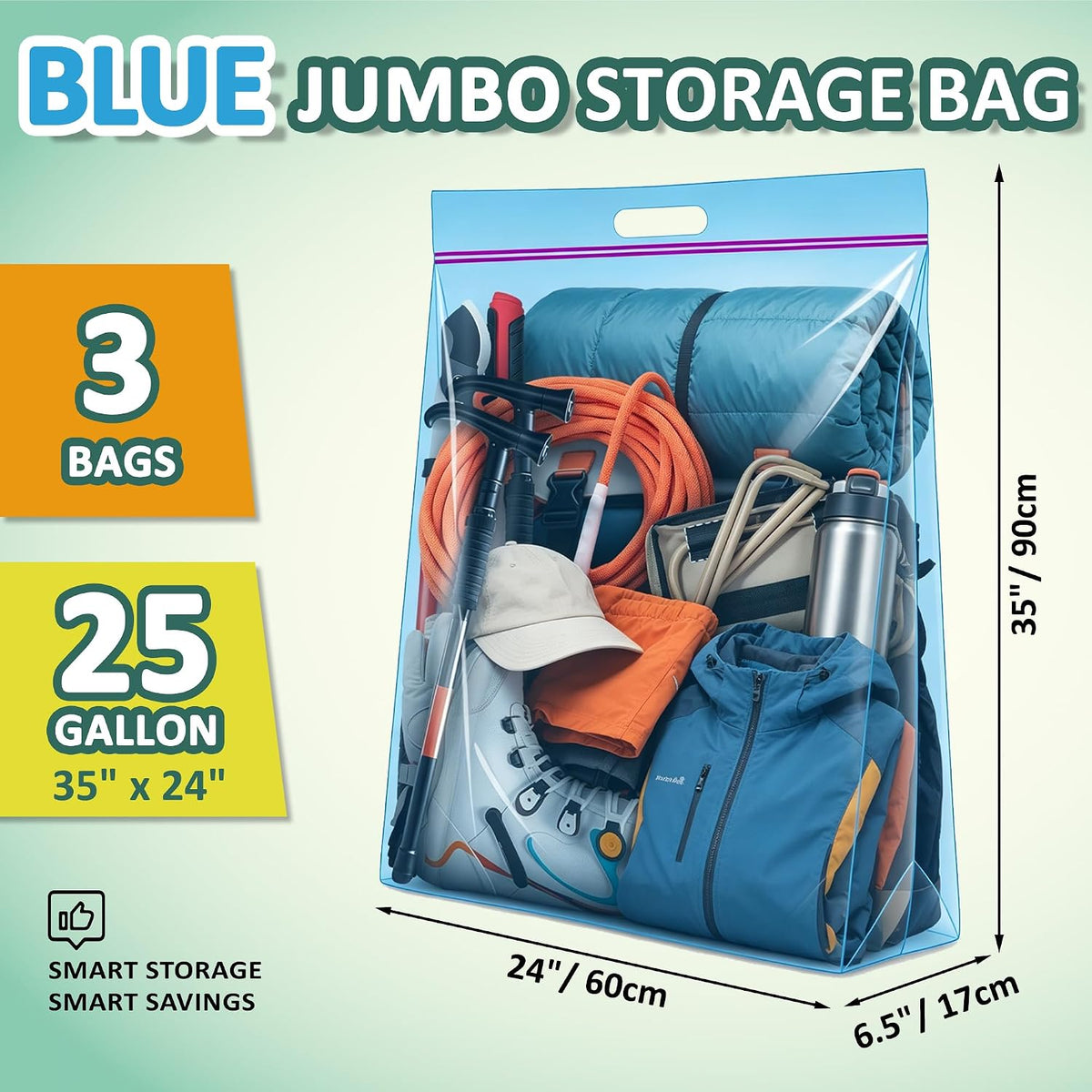 25 Gallon Storage Bags with Handles