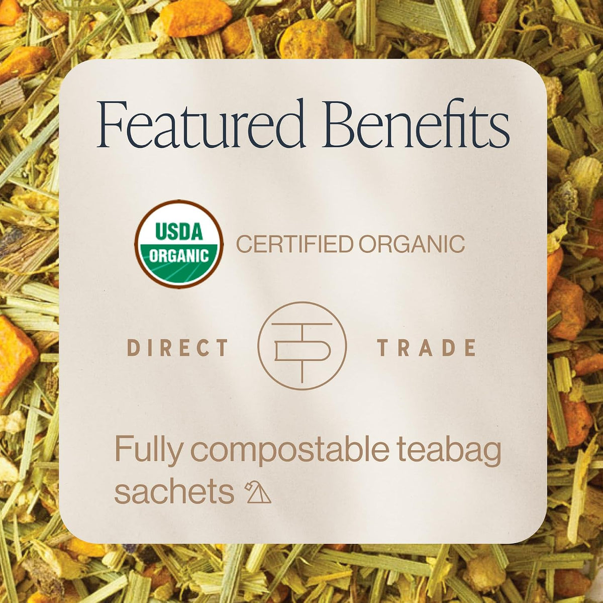Rishi Tea Turmeric Ginger Organic Sachet Tea Bags, Caffeine Free, 30ct