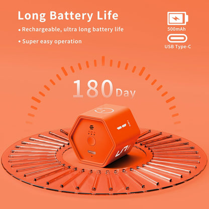 Productivity Timer 1, 5, 10, 30, 60 Minutes Preset, Desk Cube Timer with Gravity Sensor/Mute/Vibration for ADHD, Work, Study, Kitchen, Back to School (Wood Grain)