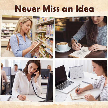 Eaasty 50 Pack Daily to Do List Notepad 2.7" x 5.5" Kraft Pocket Notepad