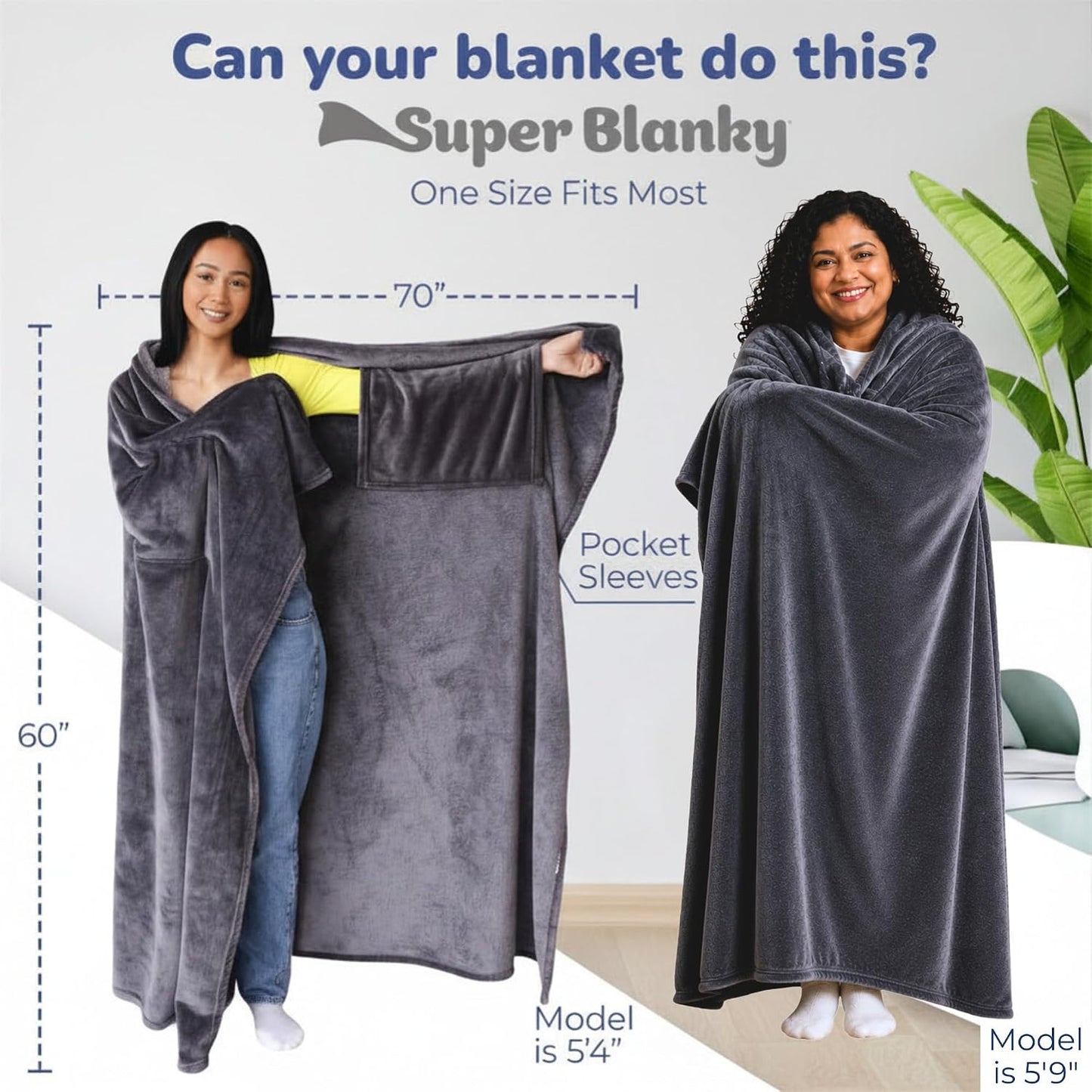 Super Blanky Wearable Blankets for Women & Men, Graduation Day Gift for Her, Cozy Gifts for Women, Wife Birthday Gifts Ideas
